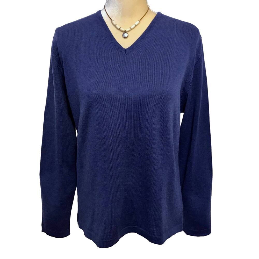 Antonella Vintage V Neck Sweater Women XL